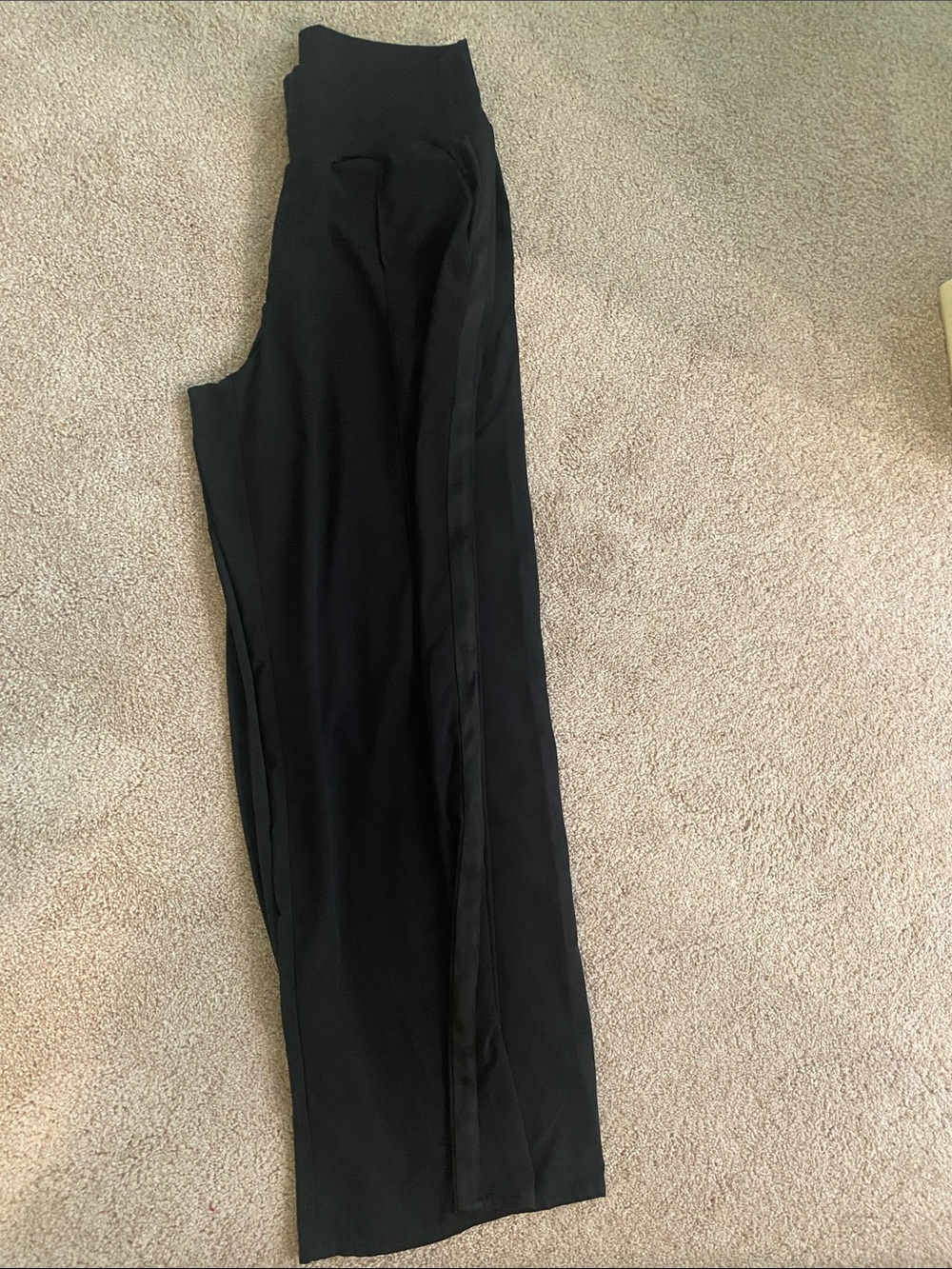 Athleta Black Wide-Leg High-Waist Trousers